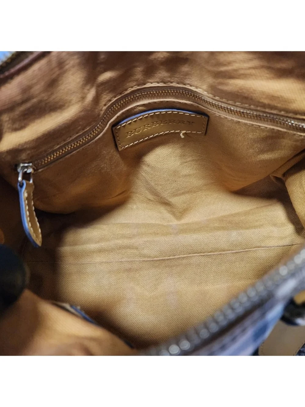 Burberry Haymarket Panel Blaze Bag Beige/Yellow